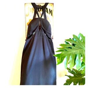 Aiden ~ Crepe Cut Out Halter Prom Gown